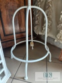 STOLIK METALOWY Z DREWNIANYM BLATEM 77 cm