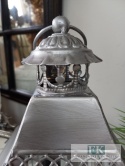 44 cm LATARNIA, LAMPION , mała BIAŁA FRANCJA , SHABBY