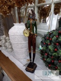 FIGURA PIES Z ZEGAREM WYS. 50 CM