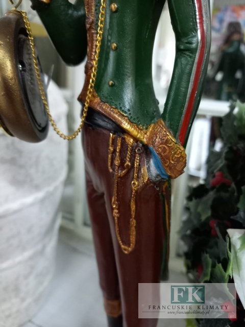 FIGURA PIES Z ZEGAREM WYS. 50 CM