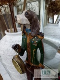 FIGURA PIES Z ZEGAREM WYS. 50 CM