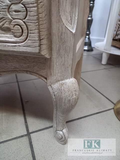 FRANCUSKA KOMODA DĄB SŁUPEK 92 CM antyczne drewno