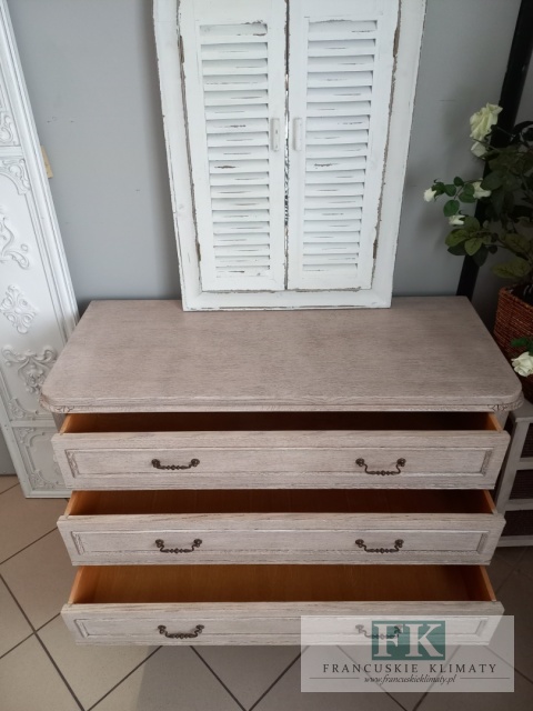 FRANCUSKA KOMODA 117 cm antyczne drewno szyfoniera szufladnik