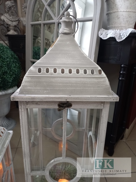 LATARNIA LAMPION 88 CM SZARA