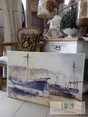 OBRAZ NA PŁÓTNIE KUTER 100/70 CM