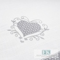 OBRUS 140X220 Z KOLEKCJI SZARE SERCE PROWANSJA SHABBY FRANCJA