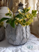 OSŁONKA wazon DONICA PIÓRO 15 CM DO WNĘTRZ I OGRODÓW W STYLU BOHO RUSTYKALNYM VINTAGE