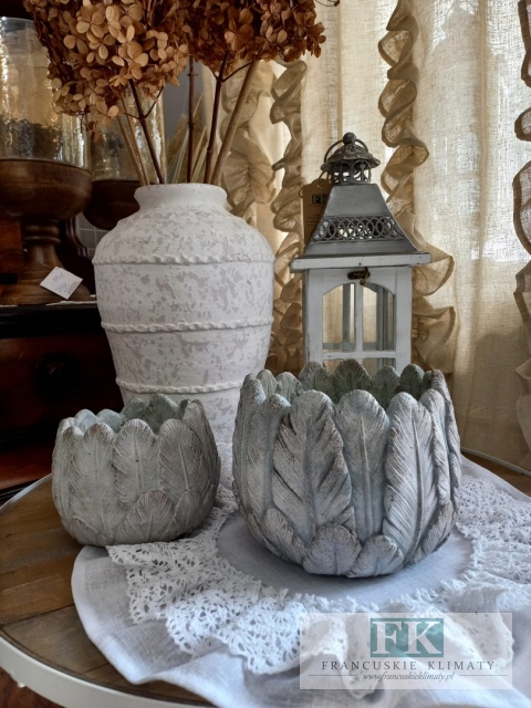 OSŁONKA wazon DONICA PIÓRO 15 CM DO WNĘTRZ I OGRODÓW W STYLU BOHO RUSTYKALNYM VINTAGE