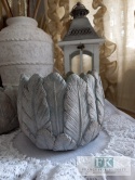 OSŁONKA wazon DONICA PIÓRO 15 CM DO WNĘTRZ I OGRODÓW W STYLU BOHO RUSTYKALNYM VINTAGE