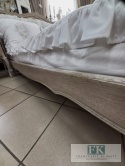 FRANCUSKIE , DĘBOWE ŁÓŻKO ze stelażem pod materac ANTYCZNE DREWNO