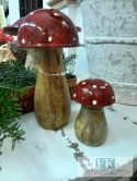 drewniana FIGURA GRZYB MUCHOMOR 15 CM