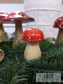 drewniana FIGURA GRZYB MUCHOMOR 9 CM