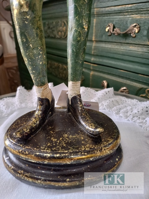 FIGURA ŻABA Z ZEGAREM 45,5 cm