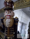 FIGURA DZIADEK DO ORZECHÓW Z ZEGAREM 51 cm