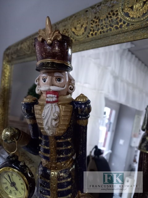 FIGURA DZIADEK DO ORZECHÓW Z ZEGAREM 51 cm