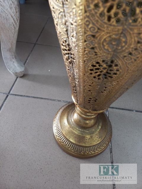 METALOWY PARASOLNIK AŻUROWY 75,5 cm ZŁOTY