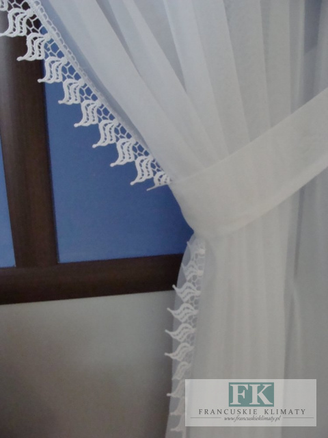 FIRANA OKNO TARAS BALKON PROWANSJA , SHABBY,. VINTAGE , BATYST GIPIURA