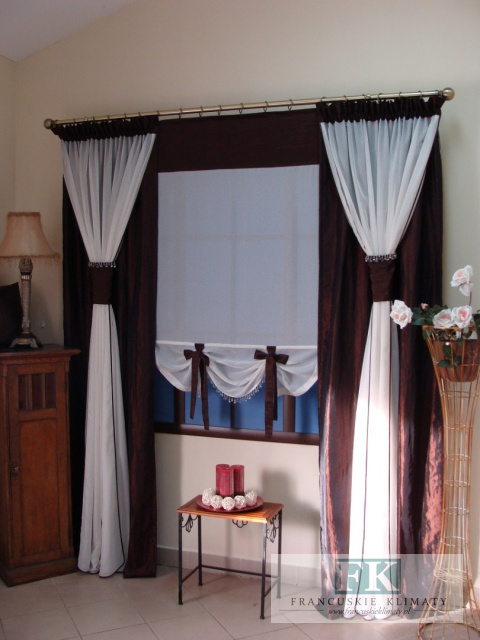KPL ELWIRA rROLETKA BOKI PROWANSJA , SHABBY,. VINTAGE batyst koraliki