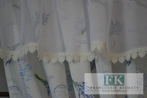 KPL LAWENDA , LAMBREKIN + 2 BOKI BATYST GIPIURA SHABBY CHIC PROWANSJA