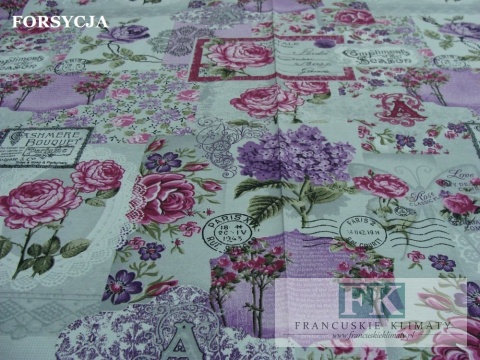 GOTOWA ZASŁONA KWIATY DUŻO WZORÓW PROWANSJA SHABBy VINTAGE