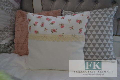 POSZEWKA RÓŻE 40X40 STYL ANGIELSKI PROWANSALSKI SHABBY CHIC VINTAGE RETRO