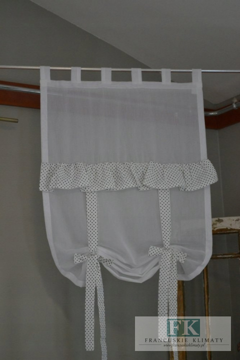FIRANA SZARFA ROLETKA shabby FALBANKA szelki kropki