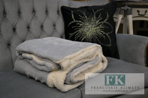 KOC DWUSTRONNY KOLOR SIWY 200X220 SHABBY CHIC