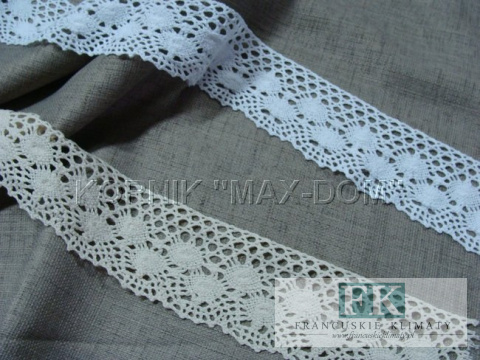 Zazdrostka batyst koronka biel, krem PROWANSJA