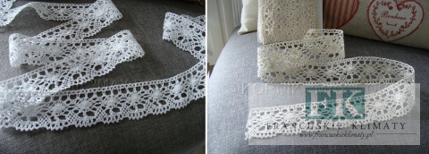 Zazdrostka batyst koronka biel, krem PROWANSJA