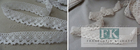 Zazdrostka batyst koronka biel, krem PROWANSJA