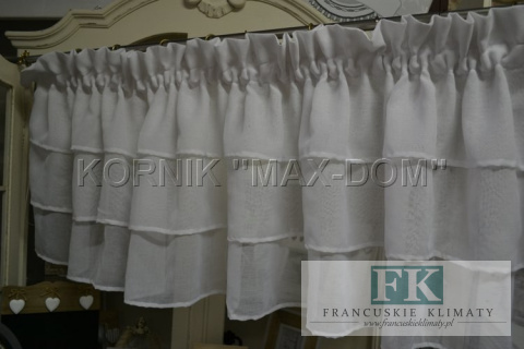 ZAZDROSTKA zazdroska lambrekin shabby BATYST falba