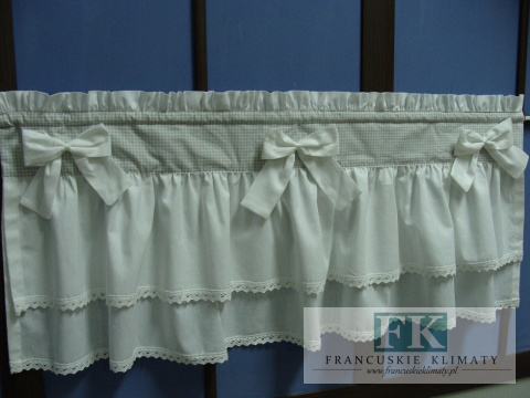 Zazdrostka zazdroska shabby bawełna kratka kropki