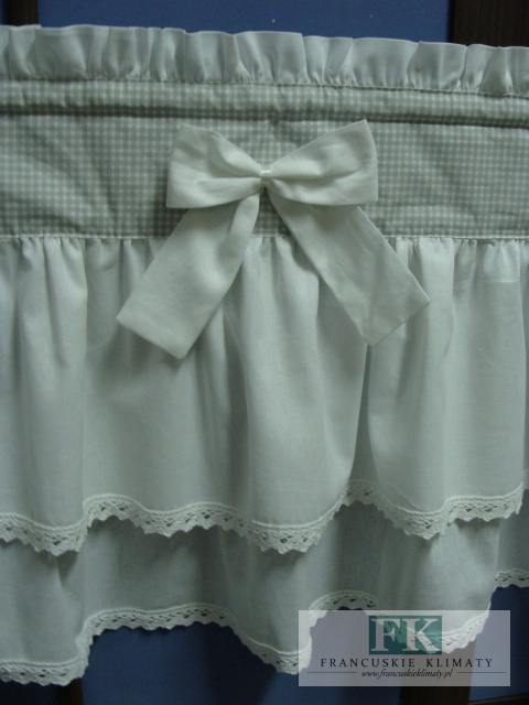 Zazdrostka zazdroska shabby bawełna kratka kropki