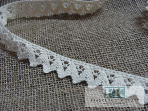 *PROWANSJA! KORONKA 100 % BAWEŁNA krem 1,5 cm *PROWANSJA! KORONKA 100 % BAWEŁNA krem 1,5 cm
