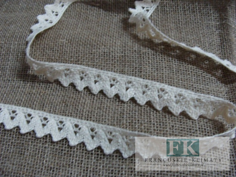 *PROWANSJA! KORONKA 100 % BAWEŁNA krem 1,5 cm *PROWANSJA! KORONKA 100 % BAWEŁNA krem 1,5 cm