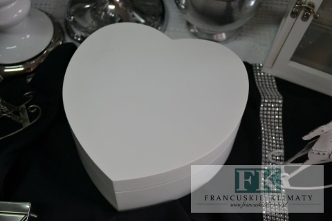 CUDO SZKATUŁKA 21 X 21 NA BIŻUTERIĘ SERCE LUSTERKO shabby , prowansja , vintage