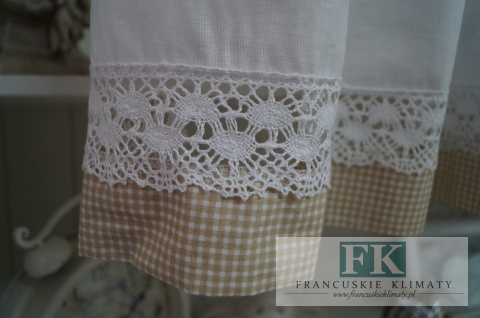 ZAZDROSTKA ZAZDROSKA NA SZELKACH , BAWEŁNA 100% WYS 60 CM , KRATKA PEPITKA BEŻOWA ZAZDROSTKA ZAZDROSKA NA SZELKACH , BAWEŁNA 100% WYS 60 CM , KRATKA PEPITKA BEŻOWA