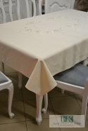 OBRUS BASIA KREM 140X180 HAFT PROWANSJA SHABBY CHIC FRANCJA