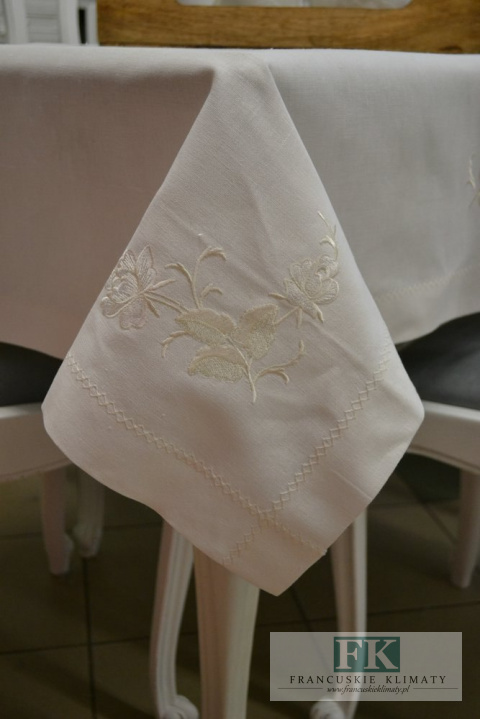 OBRUS RITA 140X220 ŁAMANA BIEL PROWANSJA SHABBY CHIC FRANCJA OBRUS RITA 140X220 ŁAMANA BIEL PROWANSJA SHABBY CHIC FRANCJA