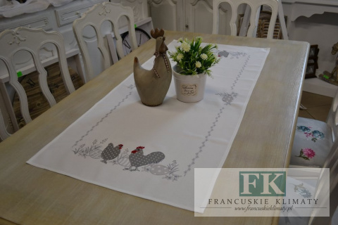 PRZEPIĘKNY WIELKANOCNY BIEŻNIK 60X120 KURKI PROWANSJA