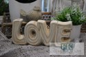 NAPIS LOVE SZER. 15,5 CM DO WNĘTRZ I OGRODÓW shabby , vintage
