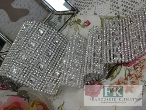 CYRKONIE GLAMOUR PASMANTERIA METRAŻ SREBRNE HAMPTON