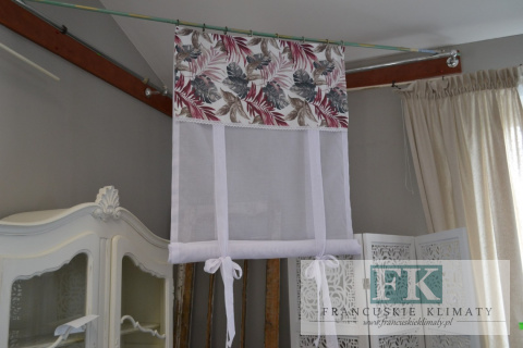 ROLETA ROLETKA PANEL LIŚCIE SZER 80 CM STYL NOWOCZESNY BOHO