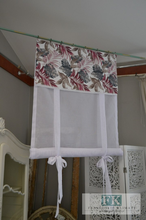 ROLETA ROLETKA PANEL LIŚCIE SZER 80 CM STYL NOWOCZESNY BOHO