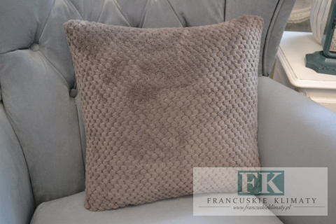 SZARA POSZEWKA DEKORACYJNA 40X40 STYL FRANCUSKI SHABBY CHIC