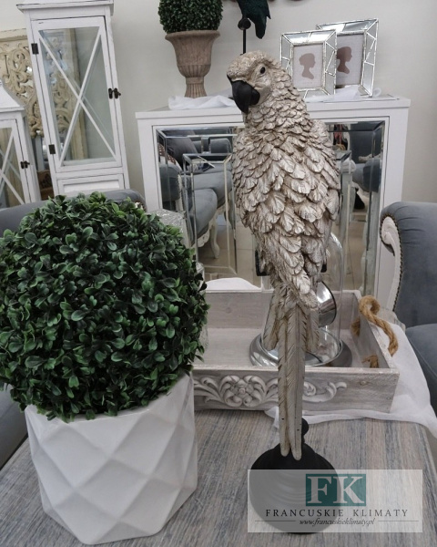 DUŻA  FIGURA PAPUGA  NA STATYWIE 46 CM