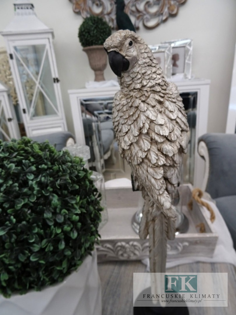 DUŻA  FIGURA PAPUGA  NA STATYWIE 46 CM