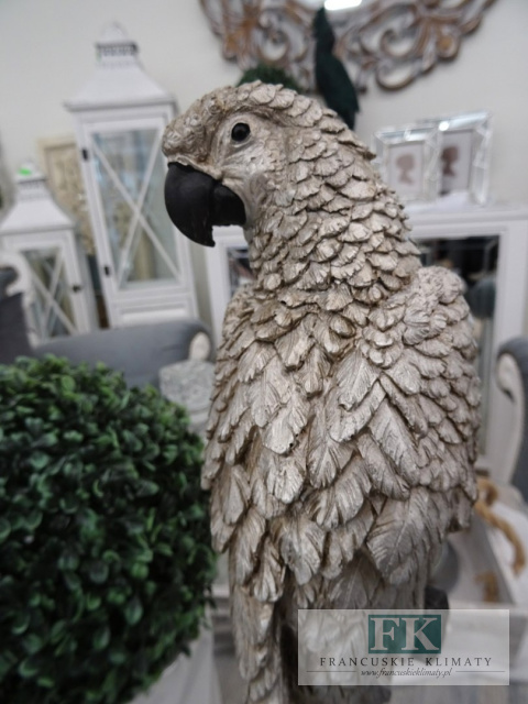 DUŻA  FIGURA PAPUGA  NA STATYWIE 46 CM