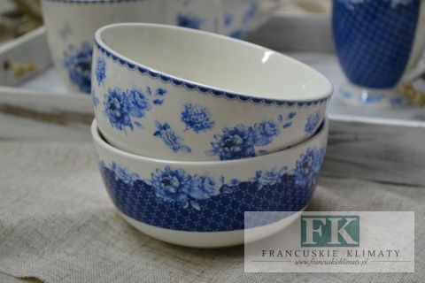 KOLEKCJA BLUE FLOWER MISECZKA biało niebieska HAMPTON
