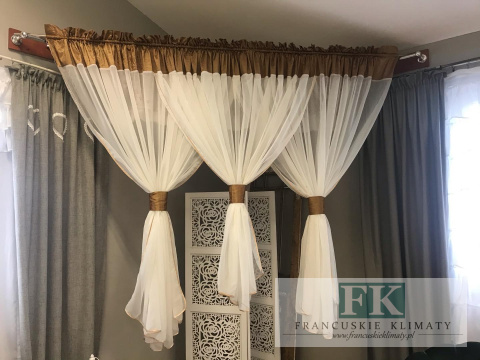 FIRANA 400X160 WOAL KREM TAFTA KLEPSYDRY GLAMOUR